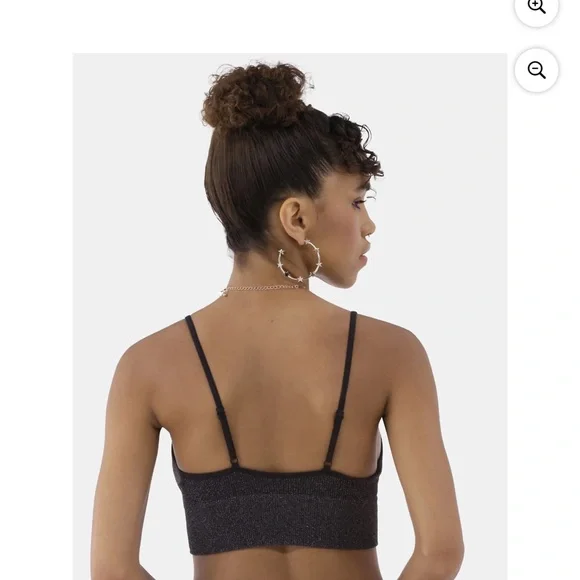 No Boundaries Women's Shimmer V-Neck Brami - Picture 10 of 16